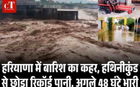 हरियाणा में बारिश का कहर, हथिनीकुंड से छोड़ा रिकॉर्ड पानी, अगले 48 घंटे भारी
