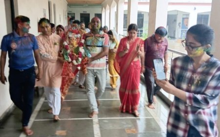 एलएनटी कॉलेज ऑफ़ एजुकेशन में गणेश उत्सव का धूमधाम से समापन