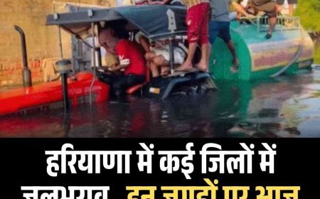 हरियाणा में कई जिलों में जलभराव , इन जगहों पर आज फिर होगी झमाझम बारिश