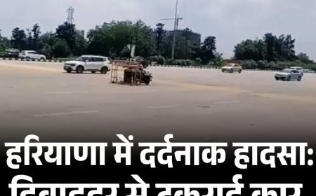 हरियाणा में दर्दनाक हादसा: डिवाइडर से टकराई कार, डॉक्टर की मौत, 1 गंभीर