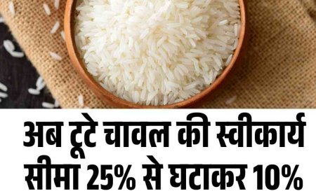 अब टूटे चावल की स्वीकार्य सीमा 25% से घटाकर 10%  हुई, राइस मिलर्स में नाराज़गी
