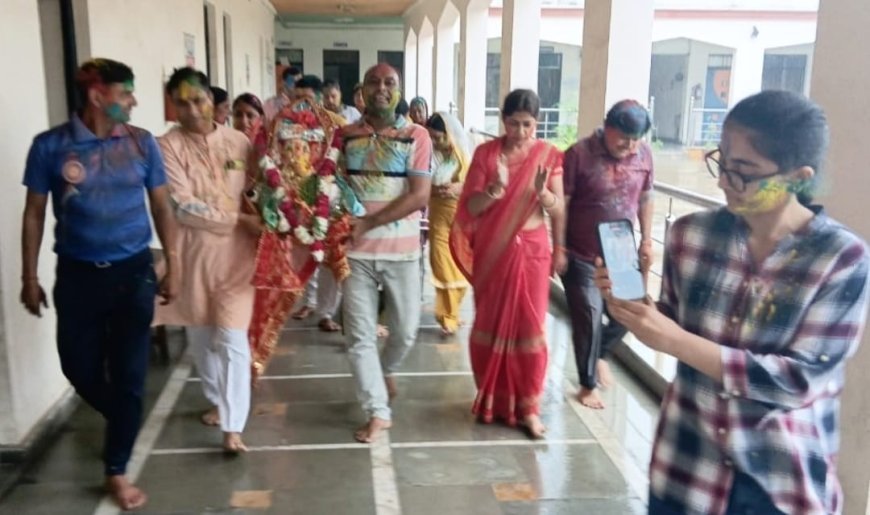 एलएनटी कॉलेज ऑफ़ एजुकेशन में गणेश उत्सव का धूमधाम से समापन