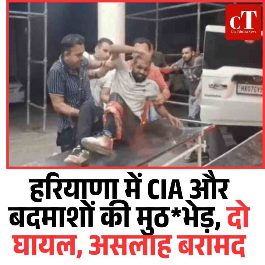 हरियाणा में CIA और बदमाशों की मुठभेड़, दो घायल, असलाह बरामद