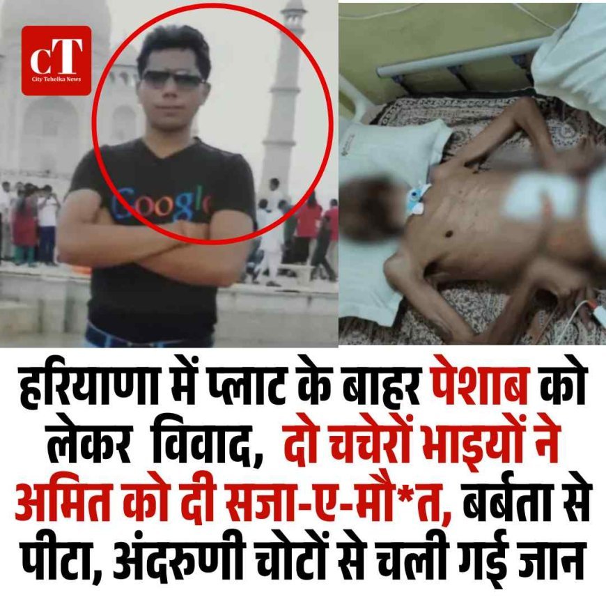 हरियाणा में प्‍लाट के बाहर पेशाब करने पर विवाद,  दो चचेरों भाइयों ने अमित को दी सजा-ए-मौत, बर्बता से पीटा, अंदरुणी चोटों से चली गई जान