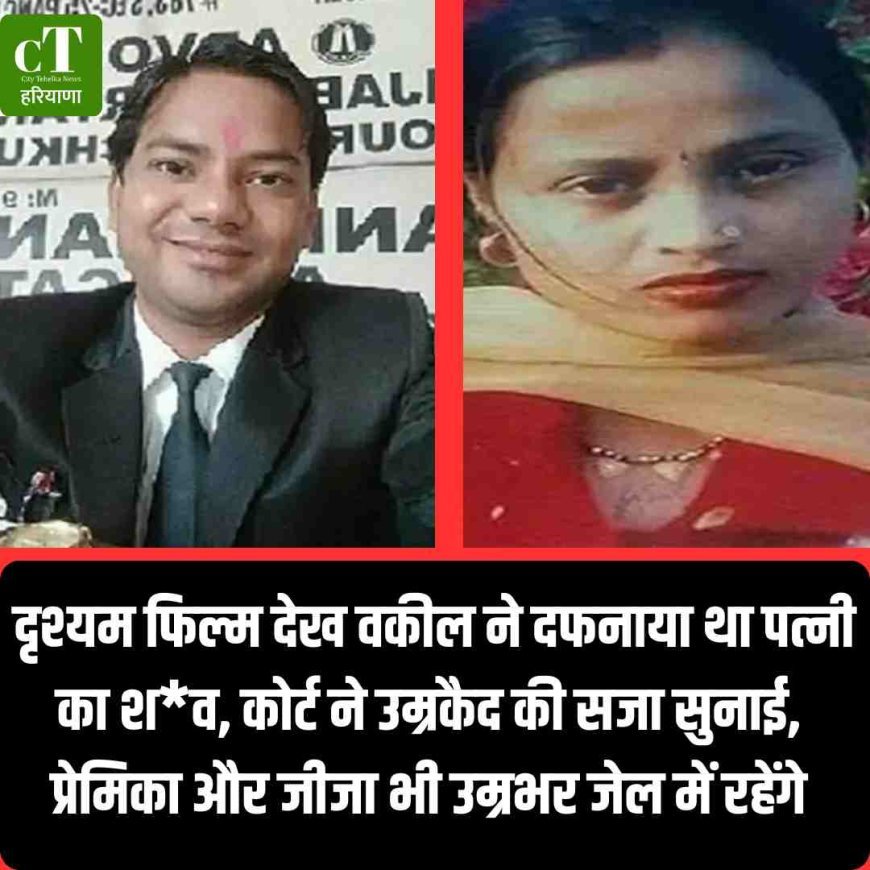 दृश्यम फिल्म देख वकील ने दफनाया था पत्नी का शव, कोर्ट ने उम्रकैद की सजा सुनाई, प्रेमिका और जीजा भी उम्रभर जेल में रहेंगे