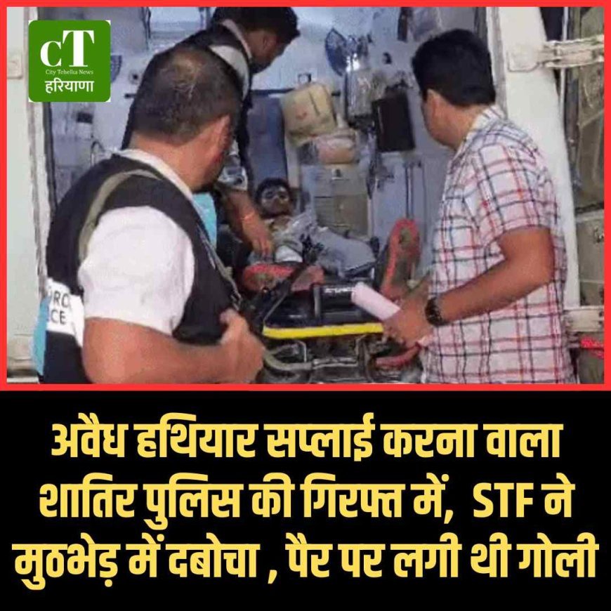 अवैध हथियार सप्‍लाई करना वाला शातिर पुलिस की‍ गिरफ्त में,  STF ने मुठभेड़ में दबोचा , पैर पर लगी थी गोली