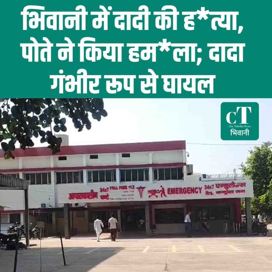 भिवानी में दादी की ह*त्या, पोते ने किया हम*ला; दादा गंभीर रूप से घायल