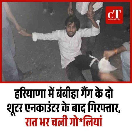 हरियाणा में बंबीहा गैंग के दो शूटर एनकाउंटर के बाद गिरफ्तार, रात भर चली गोलियां
