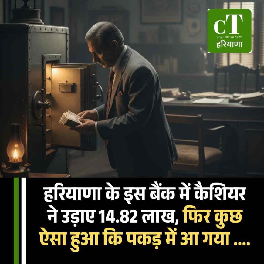 हरियाणा के इस बैंक में कैशियर ने उड़ाए 14.82 लाख, फ‍िर कुछ ऐसा हुआ कि पकड़ में आ गया ....