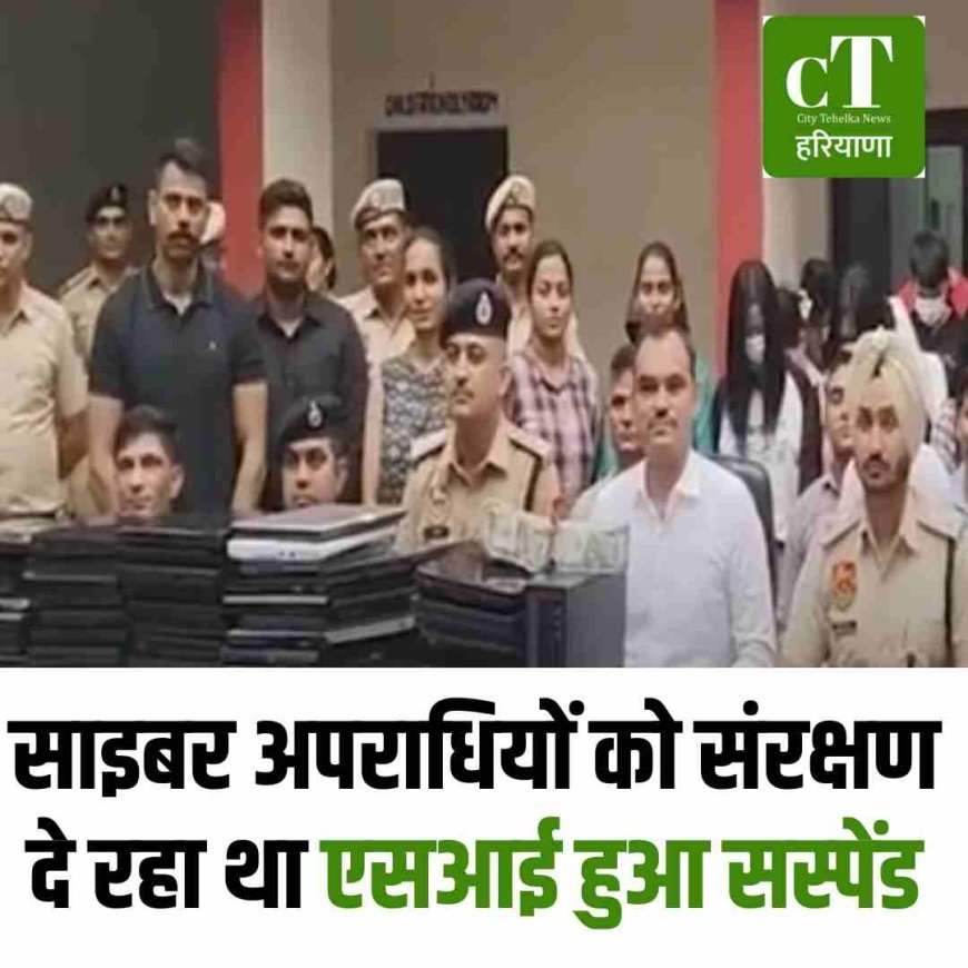 साइबर अपराधियों को संरक्षण दे रहा था एसआई हुआ सस्‍पेंड