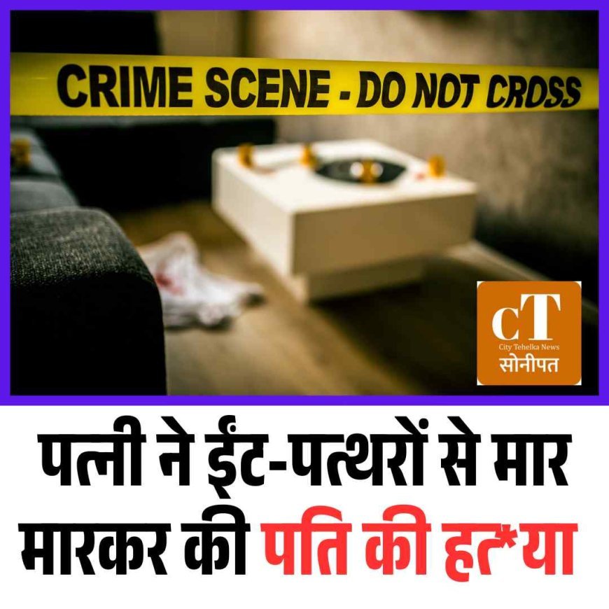 पत्नी ने ईंट-पत्थरों से मार मारकर की पति की हत्‍या