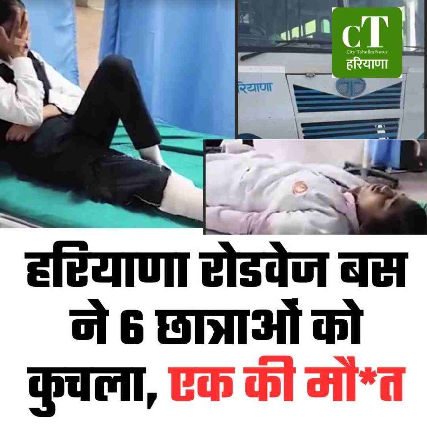 हरियाणा रोडवेज बस ने 6 छात्राओं को कुचला, एक की मौ*त