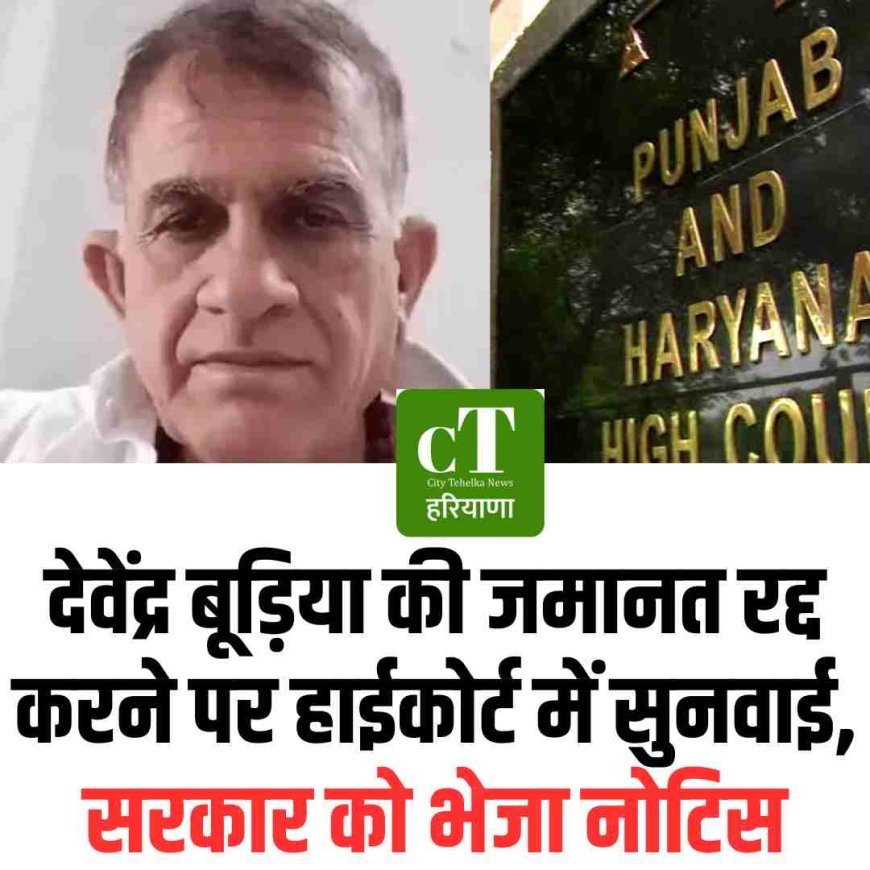 देवेंद्र बूड़िया की जमानत रद्द करने पर हाईकोर्ट में सुनवाई, सरकार को भेजा नोटिस