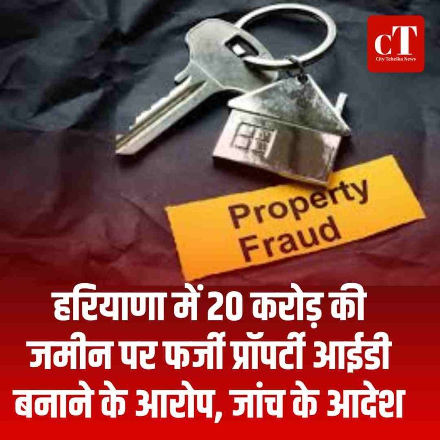हरियाणा में 20 करोड़ की जमीन पर फर्जी प्रॉपर्टी आईडी बनाने के आरोप, जांच के आदेश