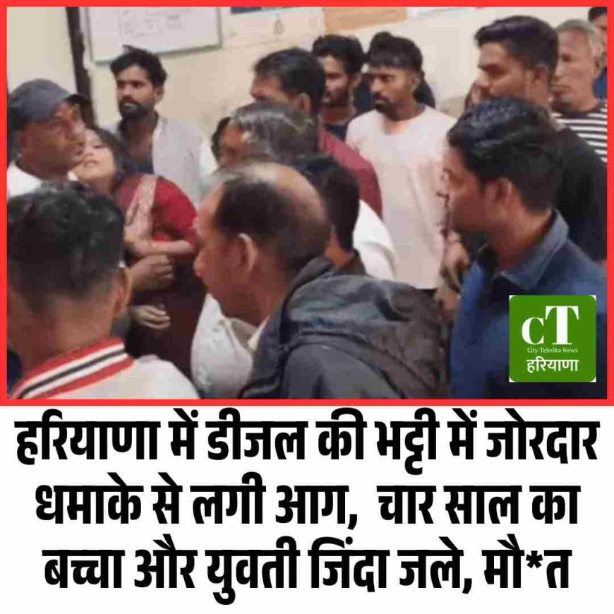 हरियाणा में आग, चार साल का बच्चा और युवती जिंदा जले, मौत