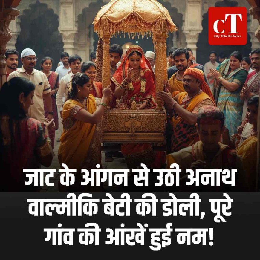 जाट के आंगन से उठी अनाथ वाल्मीकि बेटी की डोली, पूरे गांव की आंखें हुई नम!