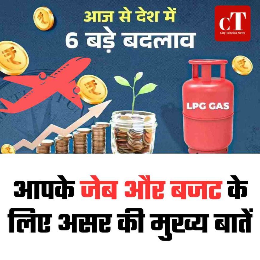 01 दिसंबर 2025 से लागू हुए बड़े बदलाव — आपके जेब और बजट के लिए असर की मुख्य बातें: