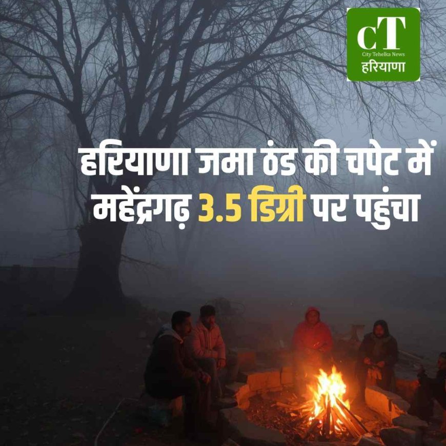 हरियाणा जमा ठंड की चपेट में: महेंद्रगढ़ 3.5 डिग्री पर पहुंचा