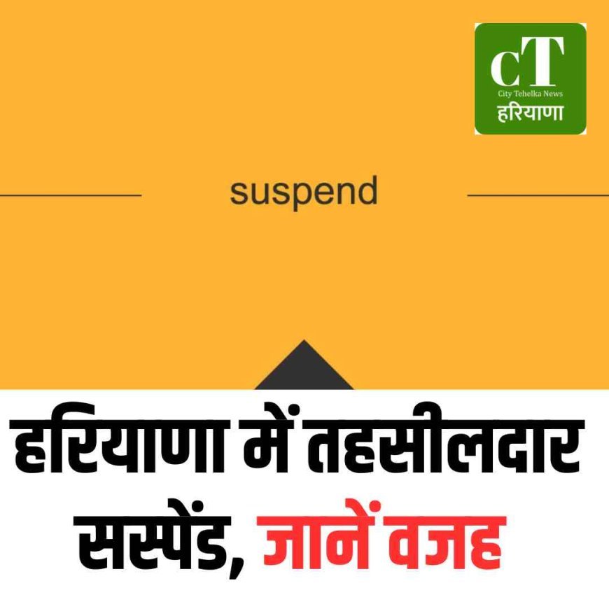 हरियाणा में तहसीलदार सस्‍पेंड, जानें वजह