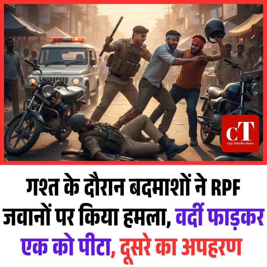 गश्त के दौरान बदमाशों ने RPF जवानों पर किया हमला, वर्दी फाड़कर एक को पीटा, दूसरे का अपहरण