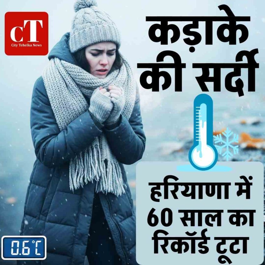 कड़ाके की सर्दी: हरियाणा में  60 साल का रिकॉर्ड टूटा, न्यूनतम तापमान 0.6 डिग्री