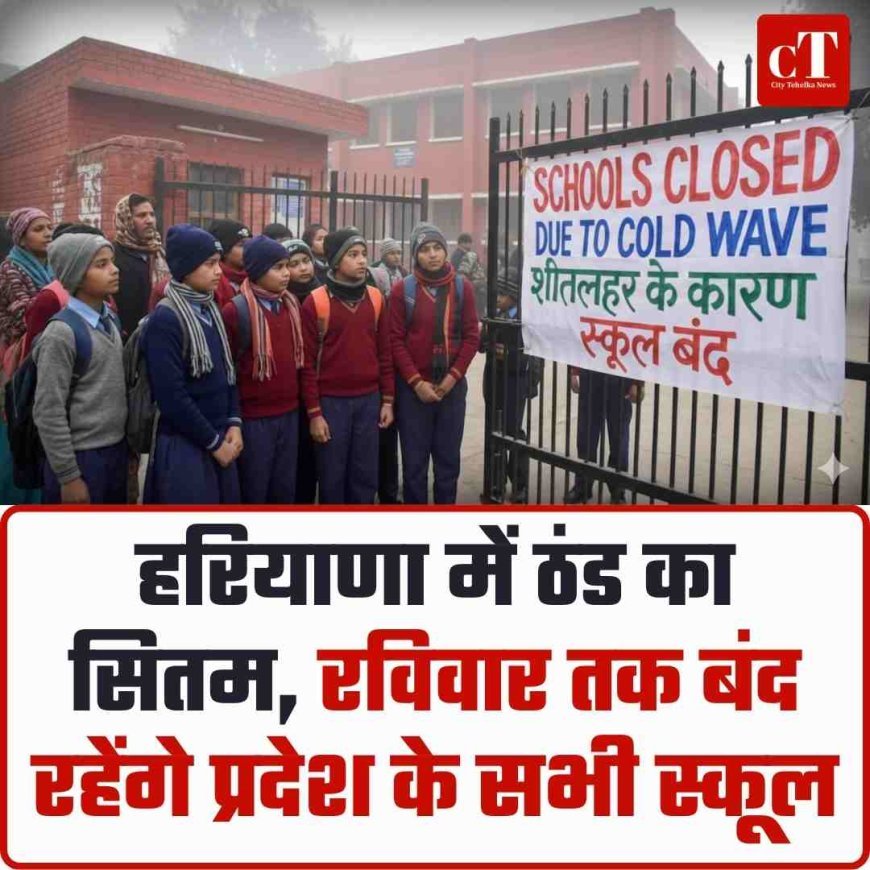 हरियाणा में ठंड का सितम, रविवार तक बंद रहेंगे प्रदेश के सभी स्कूल