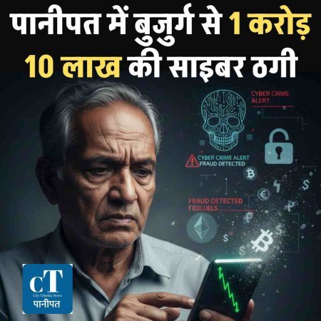 पानीपत में बुजुर्ग से 1 करोड़ 10 लाख की साइबर ठगी
