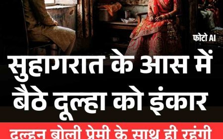 सुहागरात के आस में बैठे दूल्‍हा को इंकार, दूल्‍हन बोली  प्रेमी के साथ ही रहूंगी , सास ने जड़े थप्‍पड़ और मामला पंचायत तक पहुंचा ....