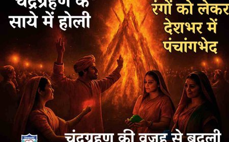 चंद्रग्रहण के साये में होली: 2 मार्च को होलिका दहन, रंगों को लेकर देशभर में पंचांगभेद
