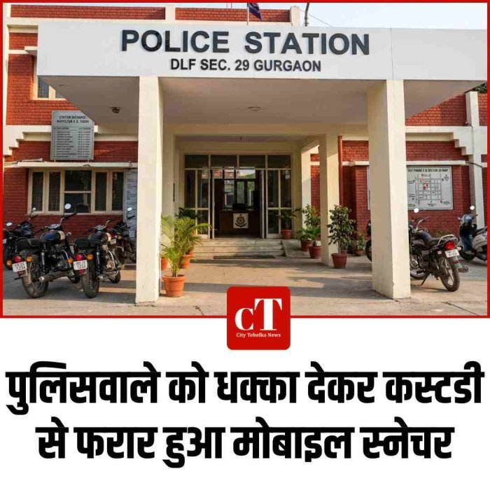 पुलिस कस्टडी से फरार हुआ मोबाइल स्नेचर, कोर्ट पेशी के बाद थाने से धक्का देकर भागा आरोपी