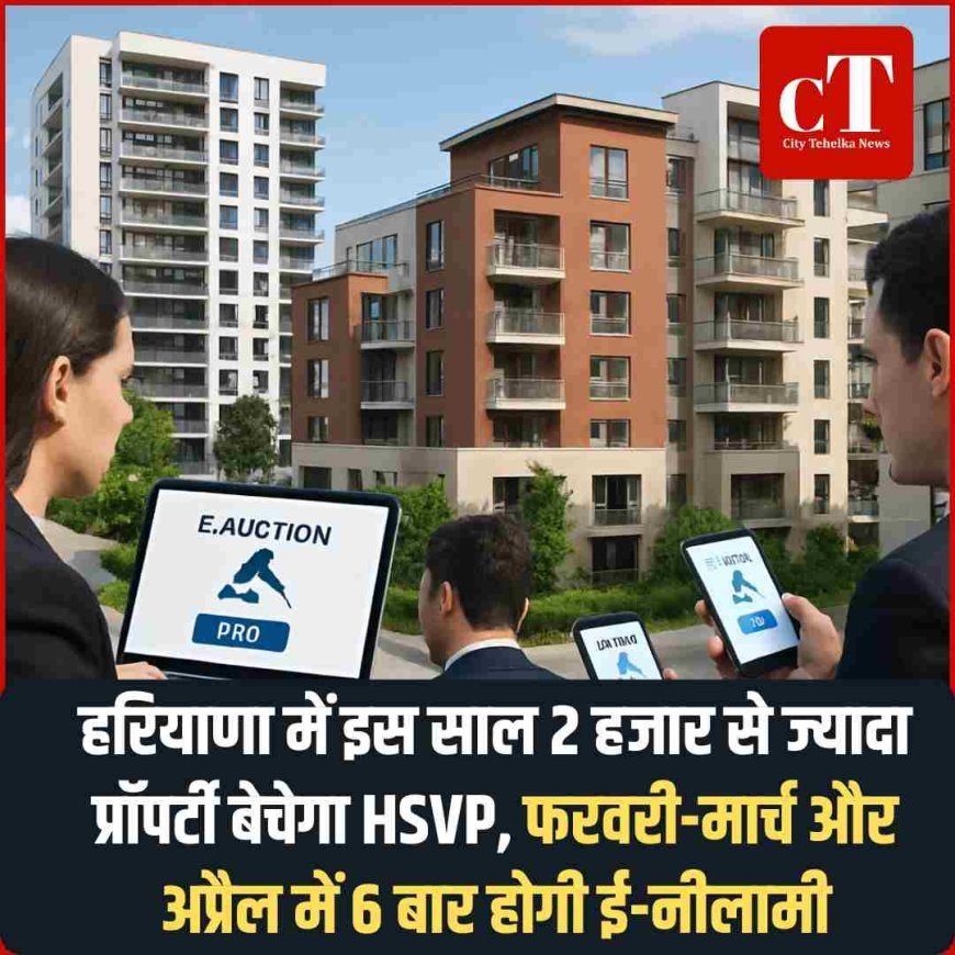 हरियाणा में इस साल 2 हजार से ज्यादा प्रॉपर्टी बेचेगा HSVP, फरवरी-मार्च और अप्रैल में 6 बार होगी ई-नीलामी
