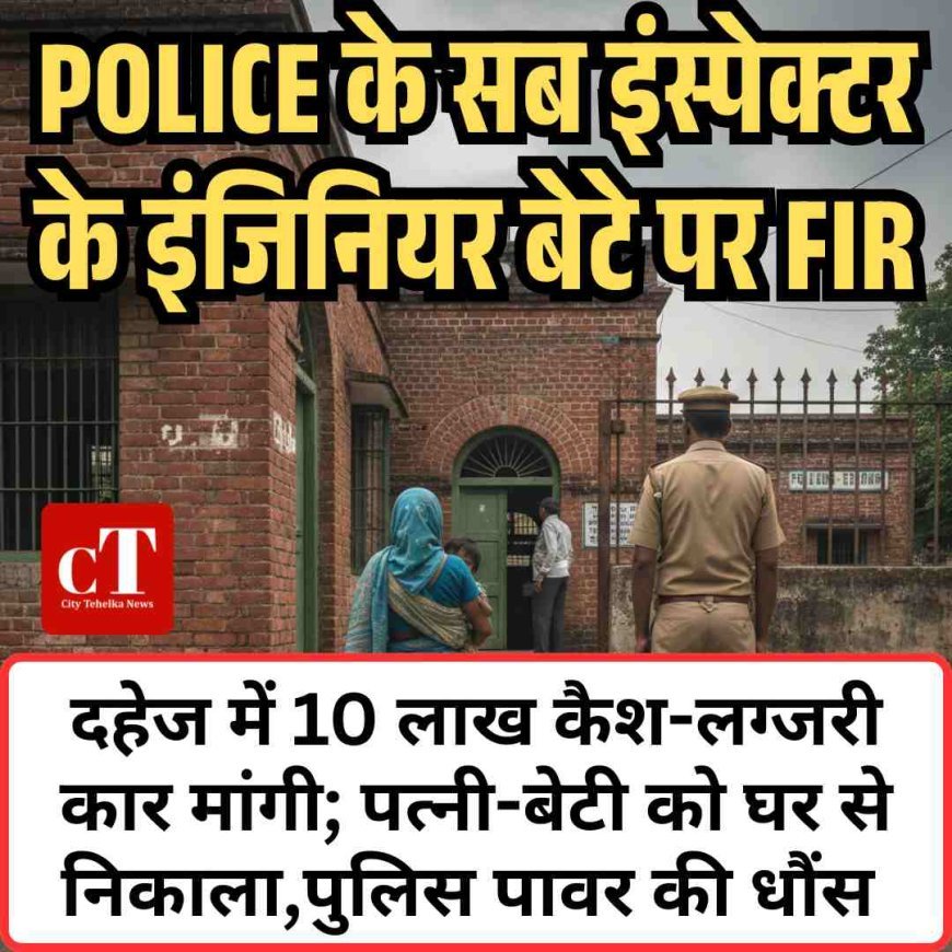 लिस के सब इंस्पेक्टर के इंजिनियर बेटे पर FIR:दहेज में 10 लाख कैश-लग्जरी कार मांगी; पत्नी-बेटी को घर से निकाला,पुलिस पावर की धौंस का आरोप