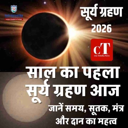 साल का पहला सूर्य ग्रहण आज: जानें समय, सूतक, मंत्र और दान का महत्व