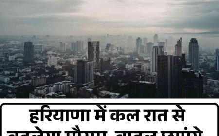 हरियाणा में कल रात से बदलेगा मौसम, बादल छाएंगे, कहीं-कहीं बूंदाबांदी के आसार