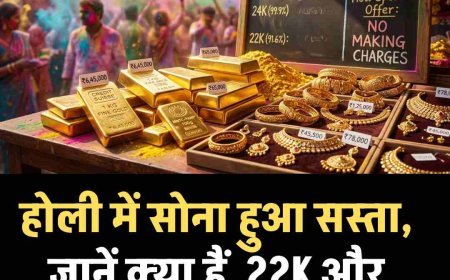 होली से पहले सोना हुआ सस्ता, जानें क्‍या हैं  22K और 24K सोने की कीमतें