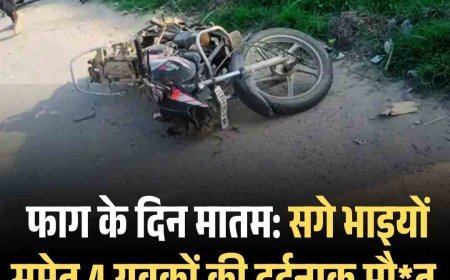 फाग के दिन मातम: सगे भाइयों समेत 4 युवकों की दर्दनाक मौत, कार चालक पर केस