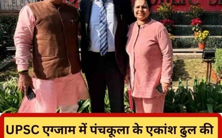 UPSC 2025 में पंचकूला के एकांश ढुल की तीसरी रैंक, CM सैनी ने दी बधाई  हरियाणा के एकांश ढुल ने UPSC में मारी बाजी, ऑल इंडिया तीसरा स्थान