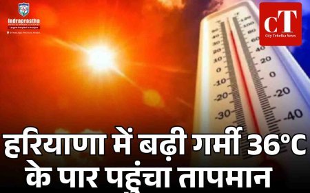 हरियाणा में बढ़ी गर्मी, महेंद्रगढ़ में 36°C के पार पहुंचा तापमान  मार्च की शुरुआत में ही चढ़ा पारा, कई शहरों में 35°C के करीब तापमान