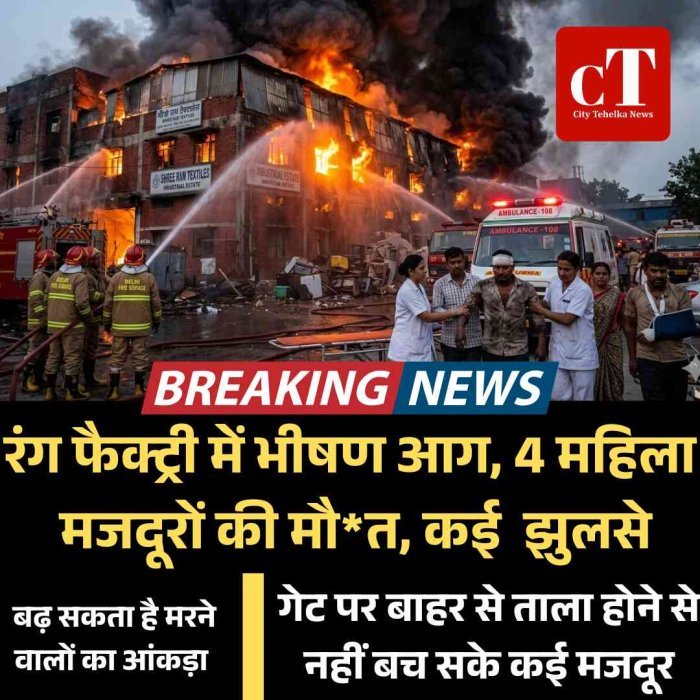 रंग फैक्ट्री में भीषण आग, 4 महिला मजदूरों की दर्दनाक मौत; गेट पर बाहर से ताला होने से नहीं बच सके कई मजदूर