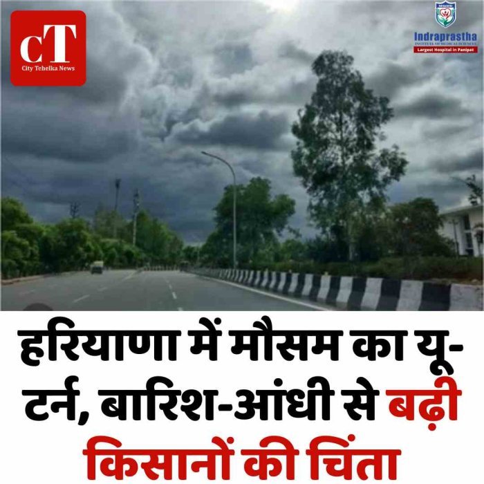 हरियाणा में मौसम का यू-टर्न, बारिश-आंधी से बढ़ी किसानों की चिंता