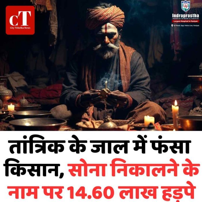 तांत्रिक के जाल में फंसा किसान, सोना निकालने के नाम पर 14.60 लाख हड़पे