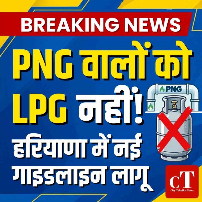 PNG वालों को LPG नहीं! हरियाणा में नई गाइडलाइन, तुरंत सरेंडर करना होगा कनेक्शन