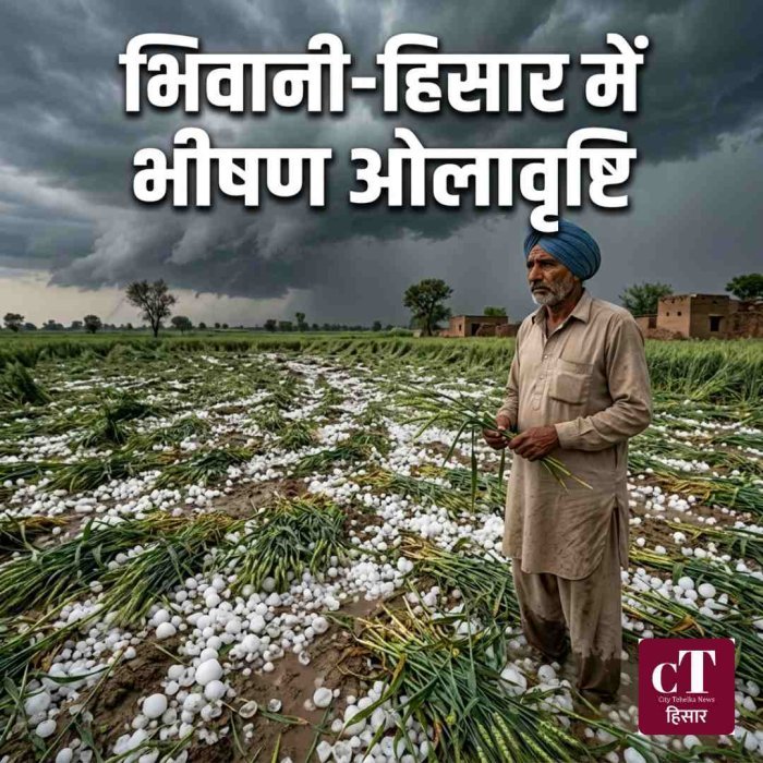 भिवानी-हिसार में ओलावृष्टि