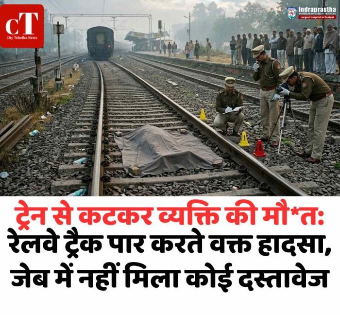 पलवल में ट्रेन की चपेट में आने से व्यक्ति की मौत