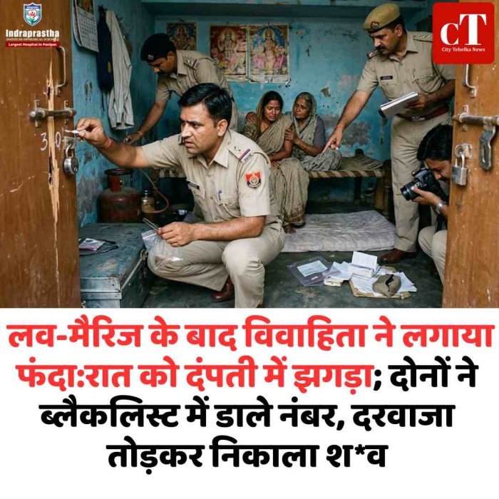 करनाल में नवविवाहिता की संदिग्ध मौत, फंदे पर मिली लटकी