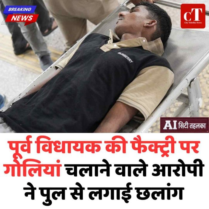 पूर्व विधायक की फैक्ट्री पर गोलियां चलाने वाले आरोपी ने पुल से लगाई छलांग, पुलिस कस्टडी से भागने की कोशिश