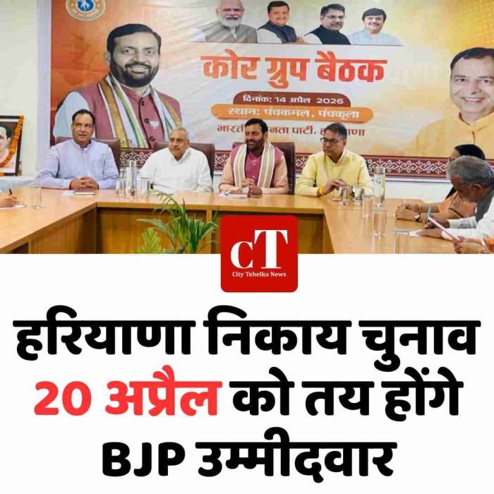 हरियाणा निकाय चुनाव: 20 अप्रैल को तय होंगे BJP उम्मीदवार