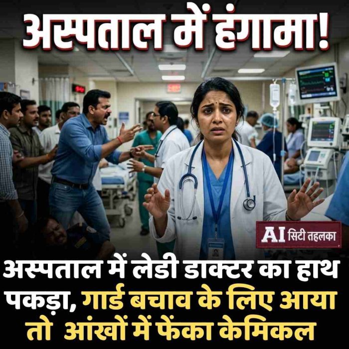 अस्‍पताल में लेडी डाक्‍टर का हाथ पकड़ा, गार्ड बचाव के लिए आया तो  आंखों में फेंका केमिकल