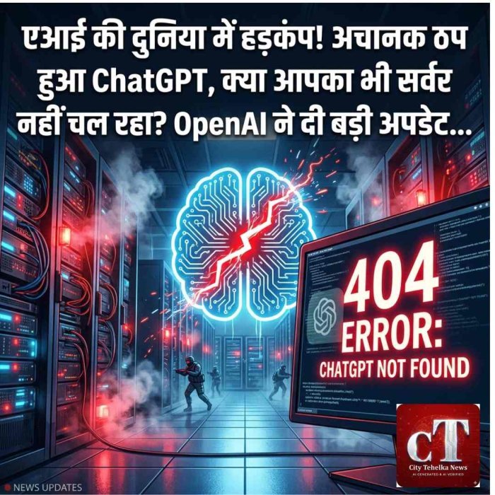 एआई की दुनिया में हड़कंप! अचानक ठप हुआ ChatGPT, क्या आपका भी सर्वर नहीं चल रहा? OpenAI ने दी  बड़ी  अपडेट...