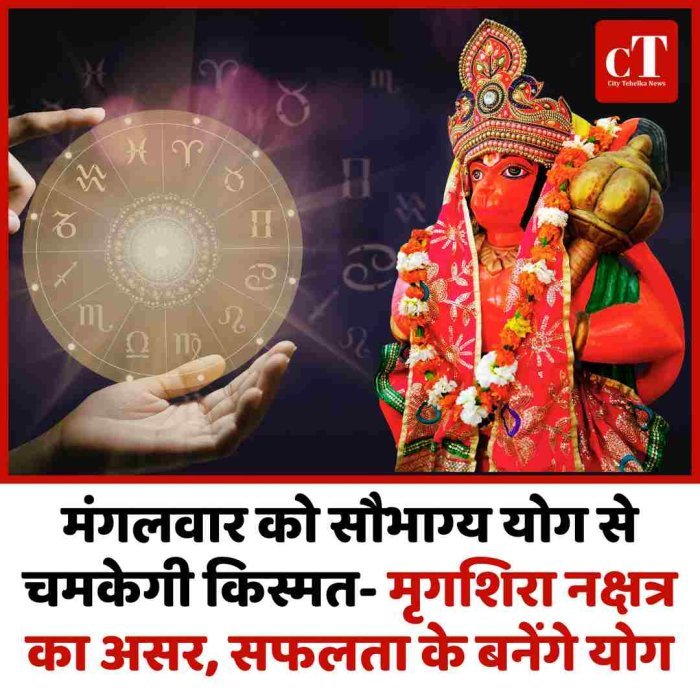 मंगलवार को सौभाग्य योग से चमकेगी किस्मत- मृगशिरा नक्षत्र का असर, सफलता के बनेंगे योग